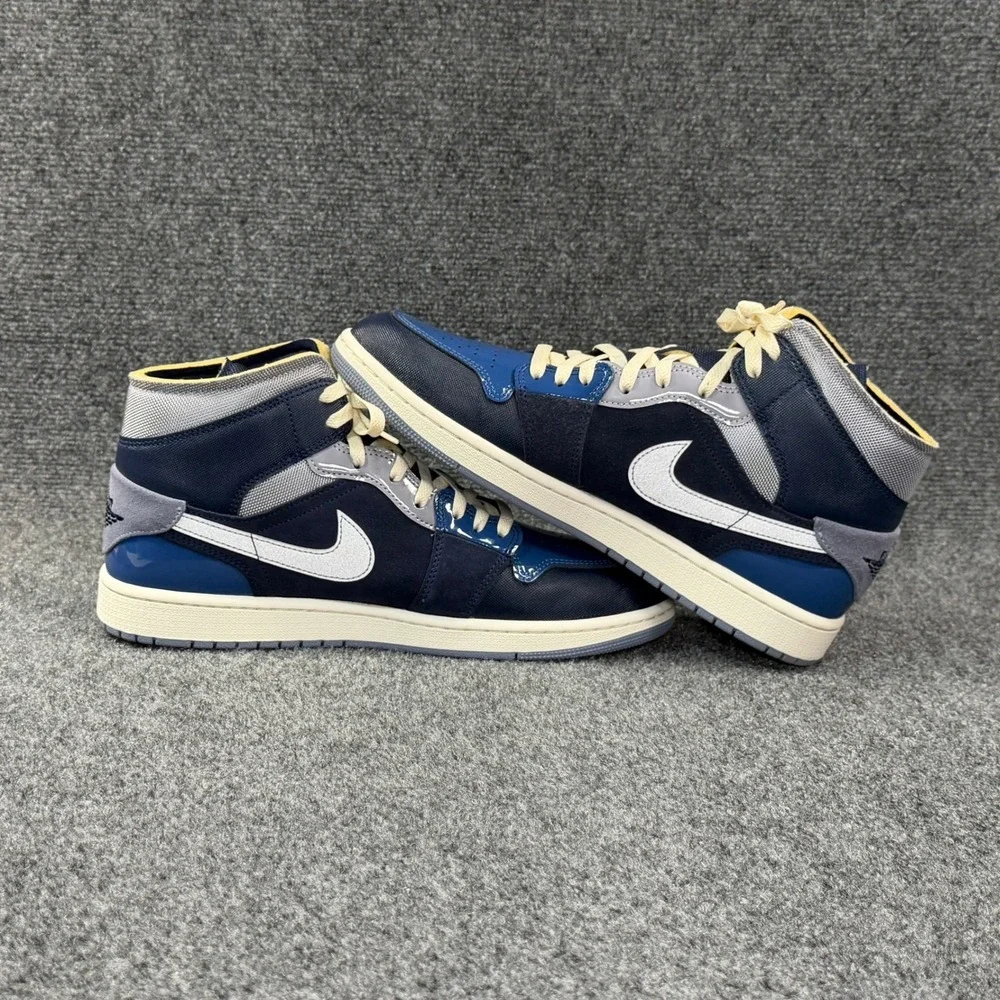 Jordan 1 Mid‎ SE Craft Shoes Men's 11.5 Obsidian French Blue Ashen Slate White